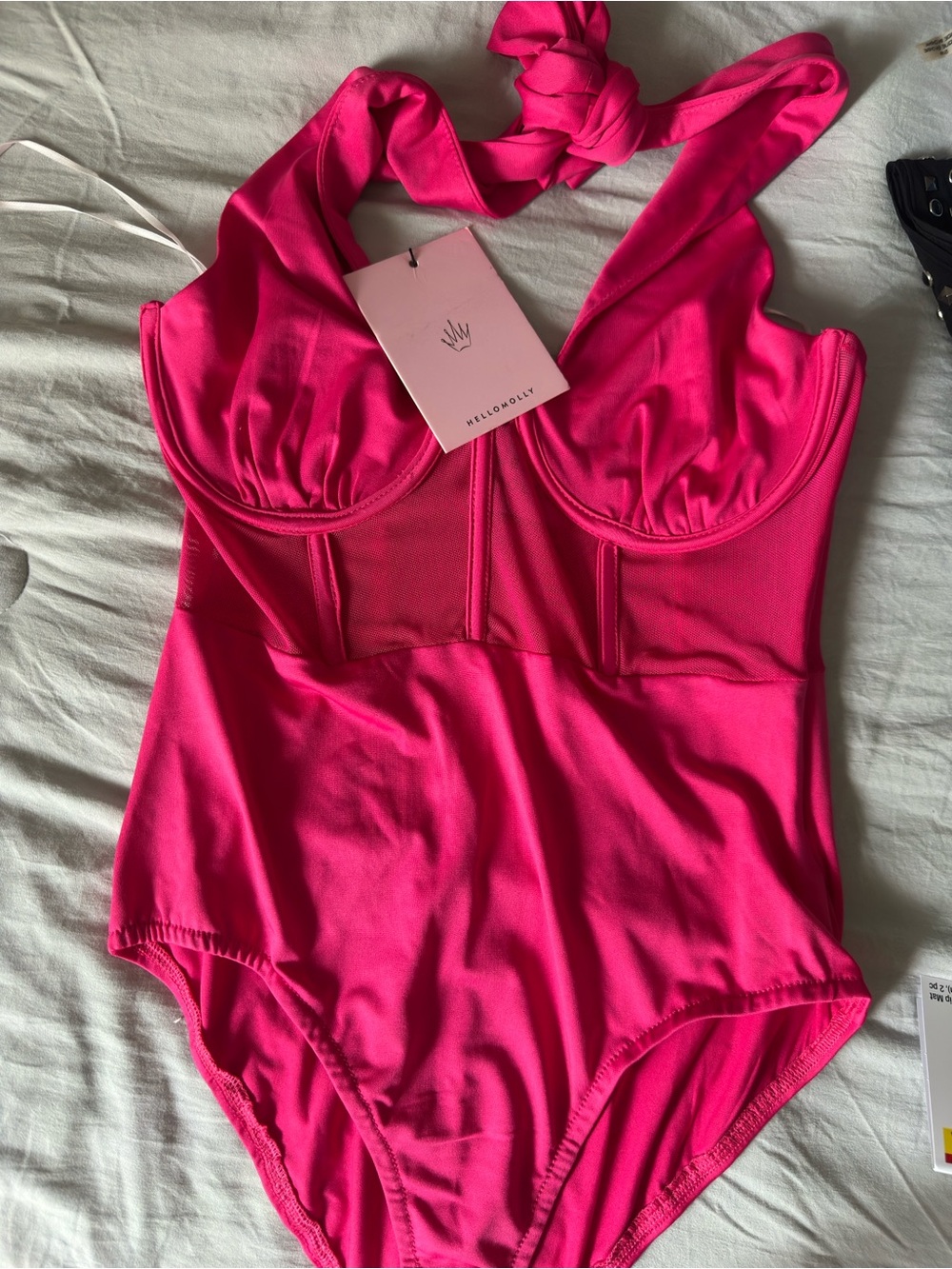 Hello Molly Vibrant Pink Mesh Bralette